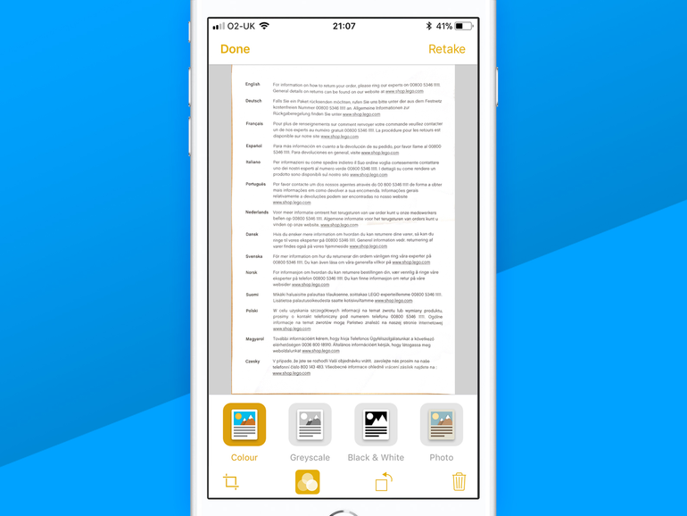 iOS 11 tips - document scanner