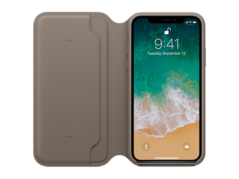 APPLE LEATHER FOLIO CASE FOR IPHONE X 