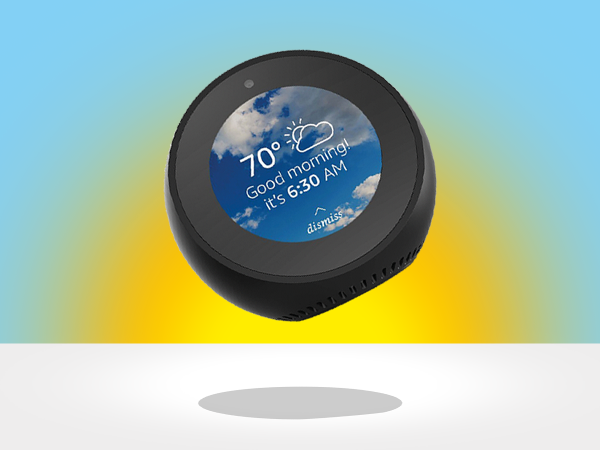 The bedside butler: Amazon Echo Spot (£120)