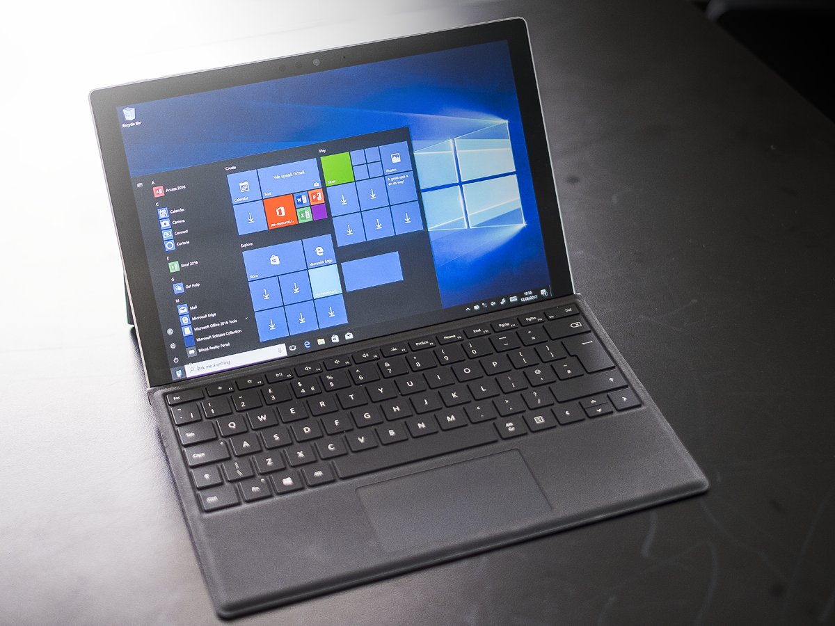 The software: Windows 10, with a Fluid upgrade waiting in the wings