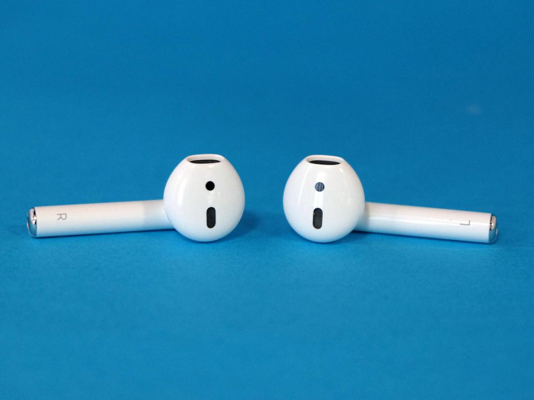 AirPods (2nd gen) on blue table