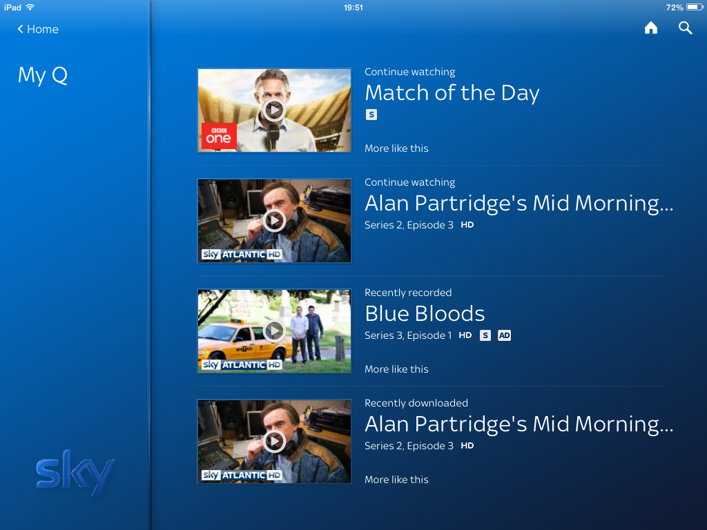 Sky Q review: Streaming to the Sky Q app