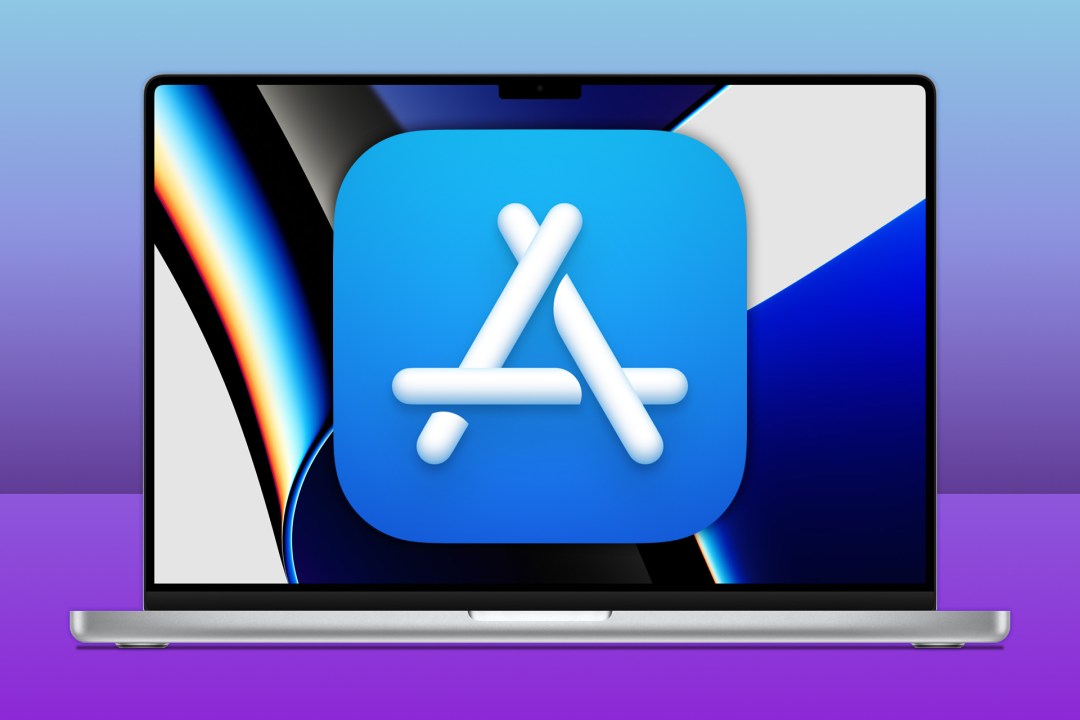 MacBook with the app store icon on screen