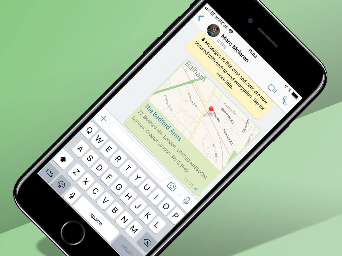 WhatsApp tricks: 7) Send your mates your location