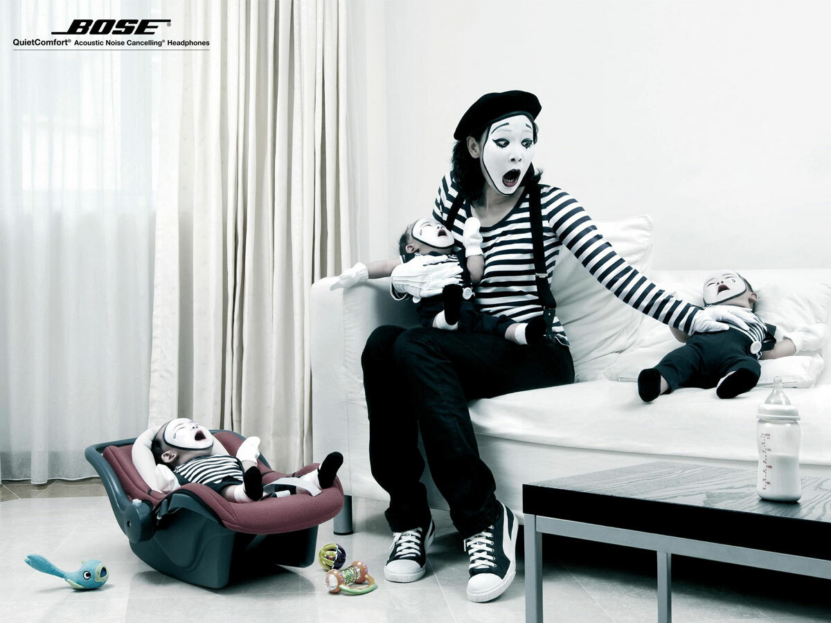 Bose noise cancelling advert