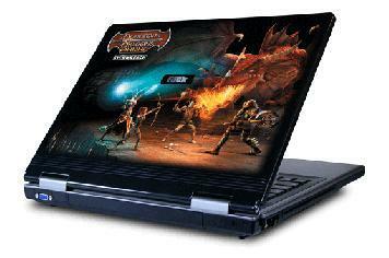 Rock breathes fiery Dungeons & Dragons laptop
