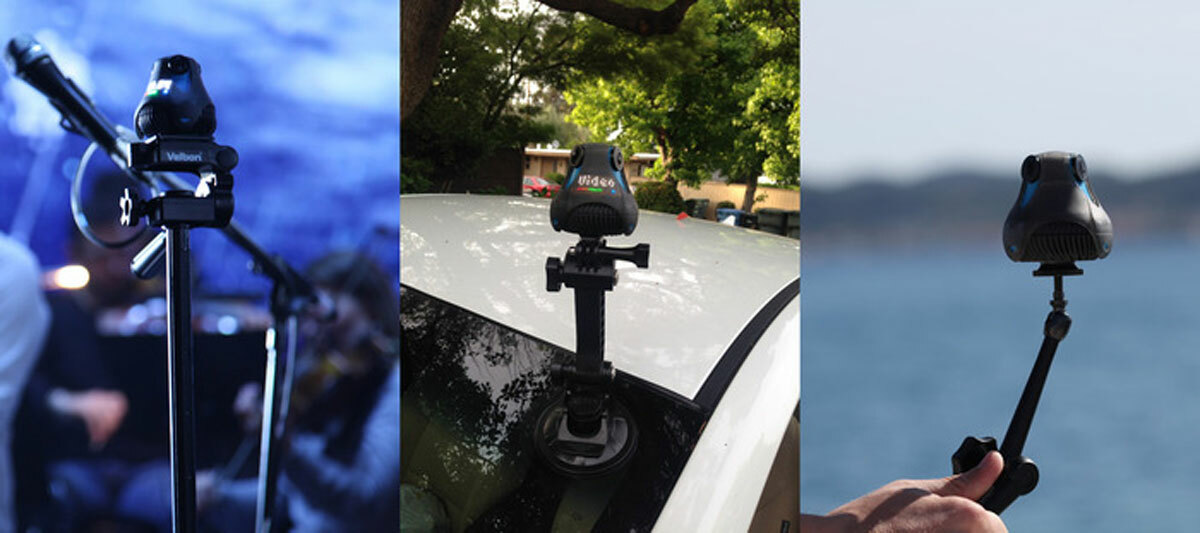 The standard mount makes it easy to put 360cam pretty much anywhere
