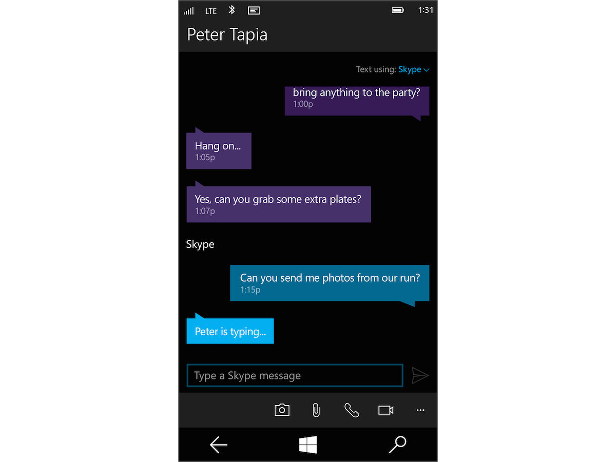 Messaging in Windows 10
