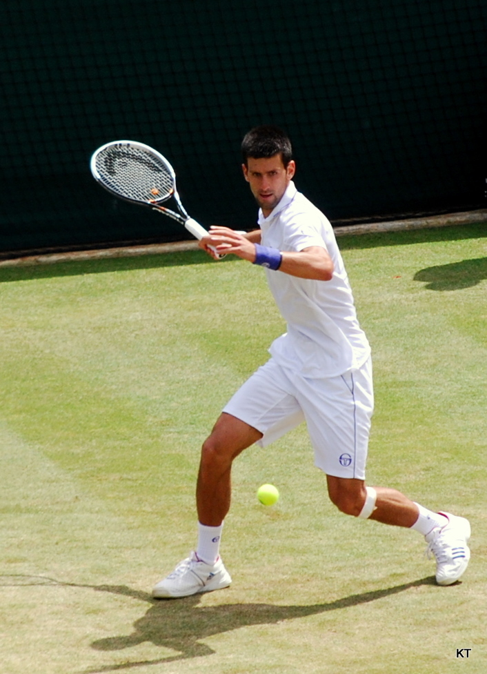 Djokovic uses Head rackets with both natural and synthetic strings