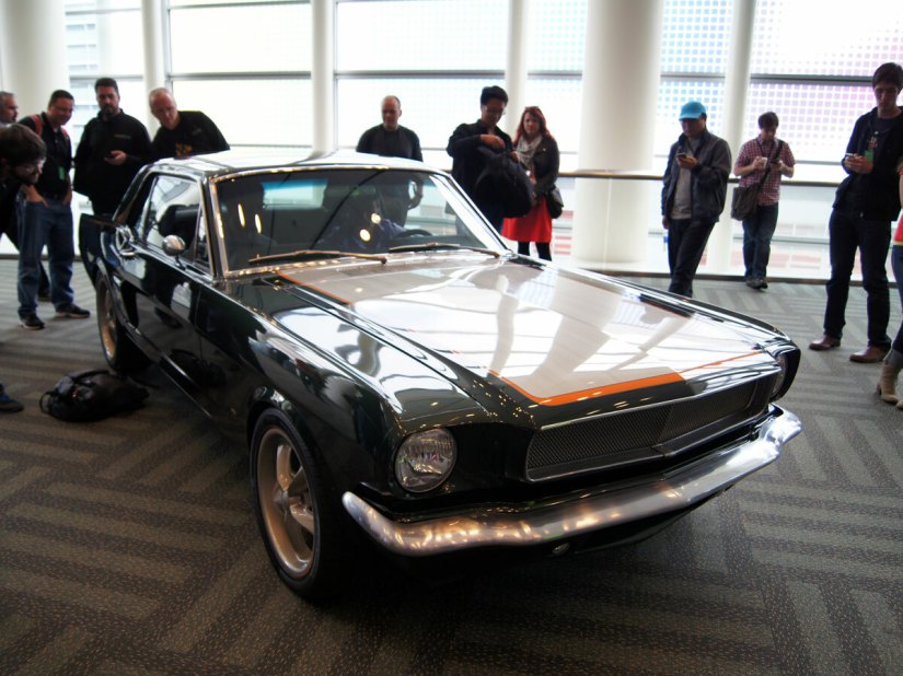 This 1965 Ford Mustang is a Carplay classic
