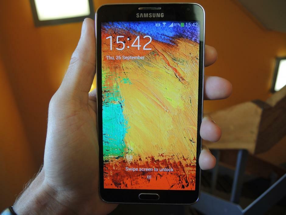 Samsung Galaxy Note 3 in hand