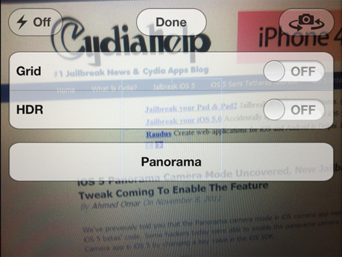 iPhone developer activates hidden panorama function in Camera app