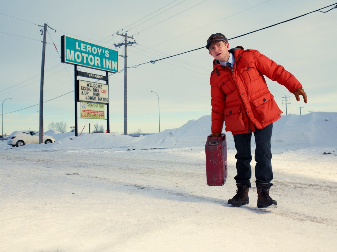 Martin Freeman as Lester Nygaard in Fargo on Prime Video -- CR. Matthias Clamer/FX