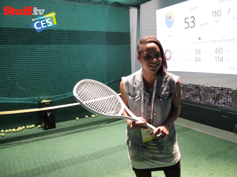 Hands on video-preview: Sony’s tennis racket sensor will help you improve your swing