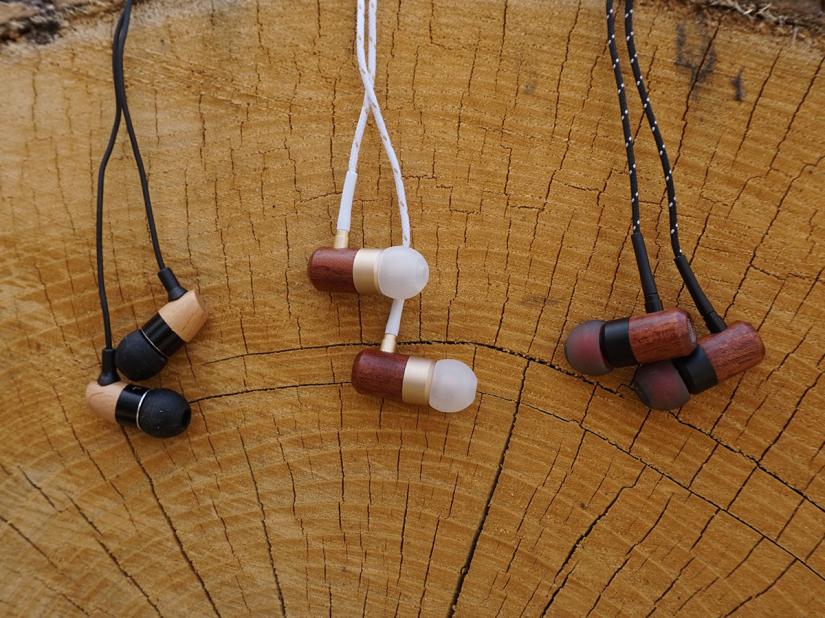 Experience spruced-up sound with these wooden earphones