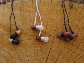 Experience spruced-up sound with these wooden earphones
