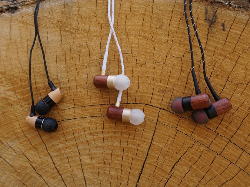Experience spruced-up sound with these wooden earphones