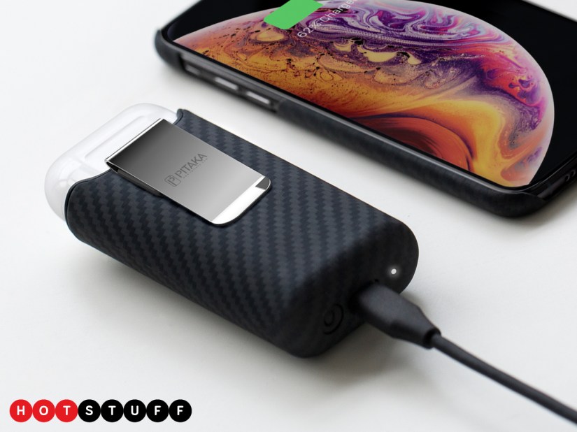 AirPodPal is a an AirPods case combined with a power bank and a chunky metal belt clip