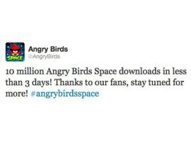 Angry Birds Space hits 10 million downloads in three days
