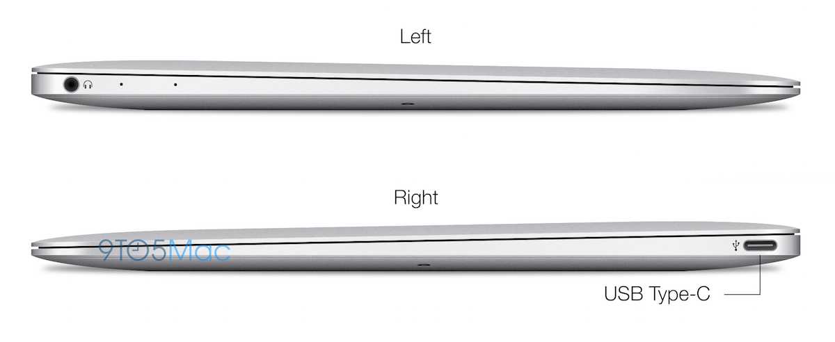 Render based on 12in MacBook Air (2015) leaked specs (Credit: 9to5Mac)