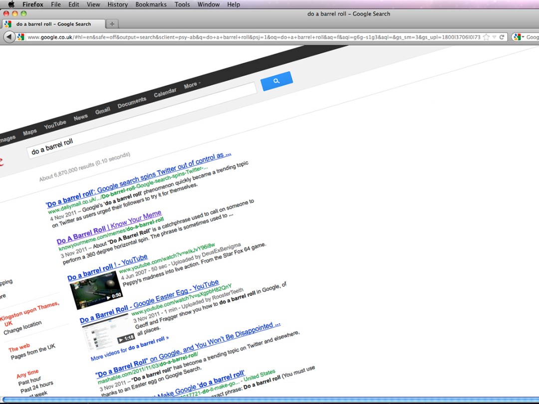 Do a barrel roll': Google search spins Twitter out of control as