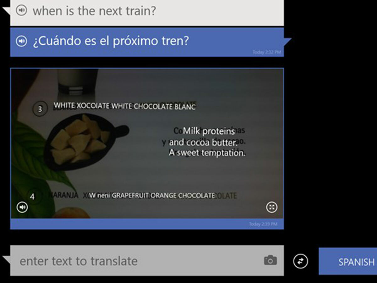 Bing Translator app for Windows 8