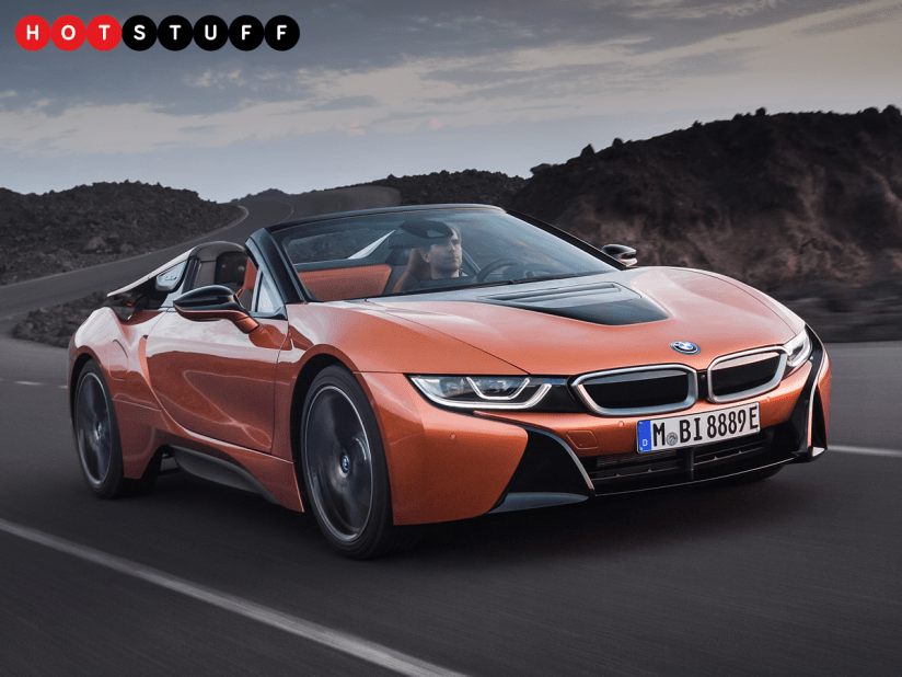 The i8 Roadster chops the top off BMW’s hybrid hero