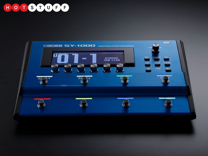 The Boss SY-1000 will turn your guitar or bass into a seismic synth