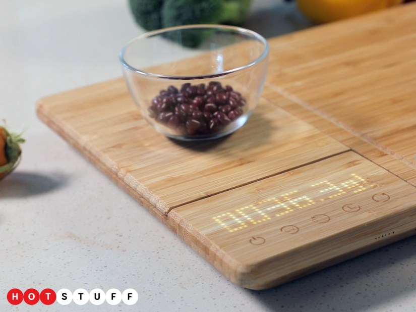 ChopBox is a smart cutting board with integrated timer, sharpener, and scales