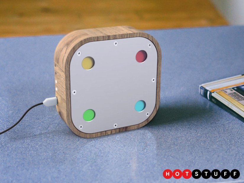 The Color Clock is an arty electro-mechanical timepiece that displays the time as colours