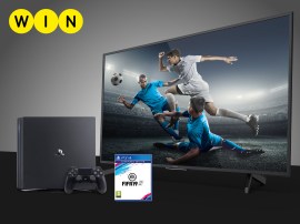 Win a PS4 Pro, a 4K Sony TV and a copy of FIFA 19