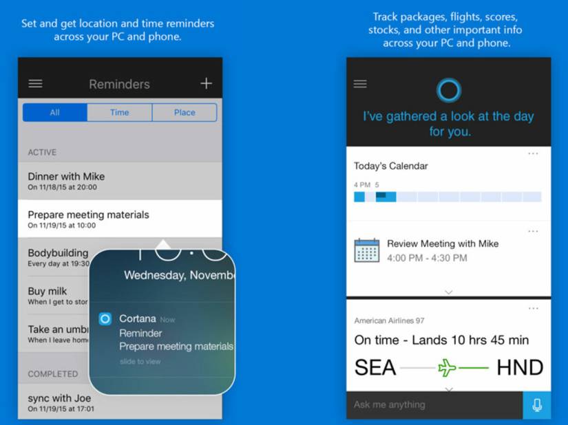 Cortana app arrives on Android and iOS