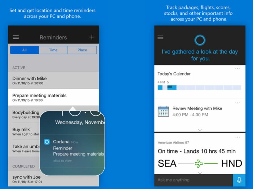 Cortana app arrives on Android and iOS