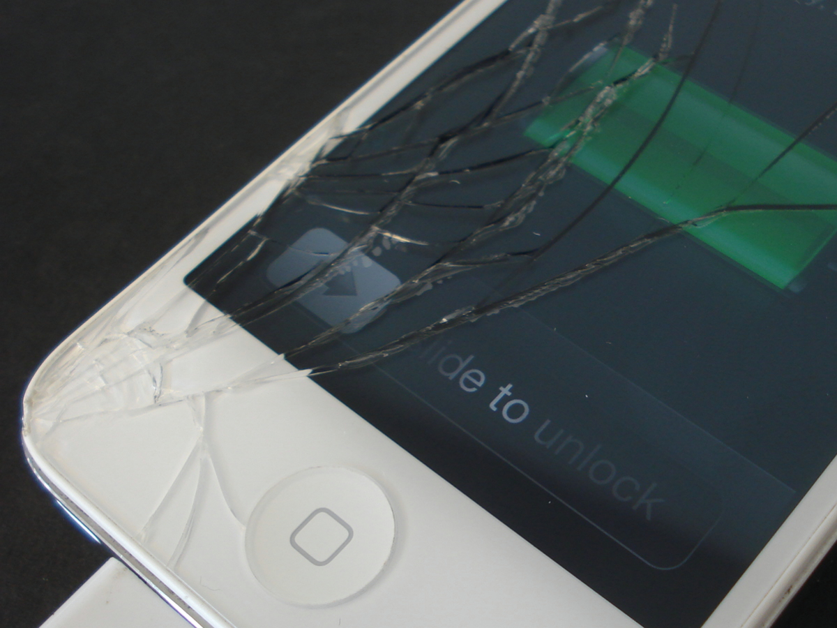 Cracked iPhone screen