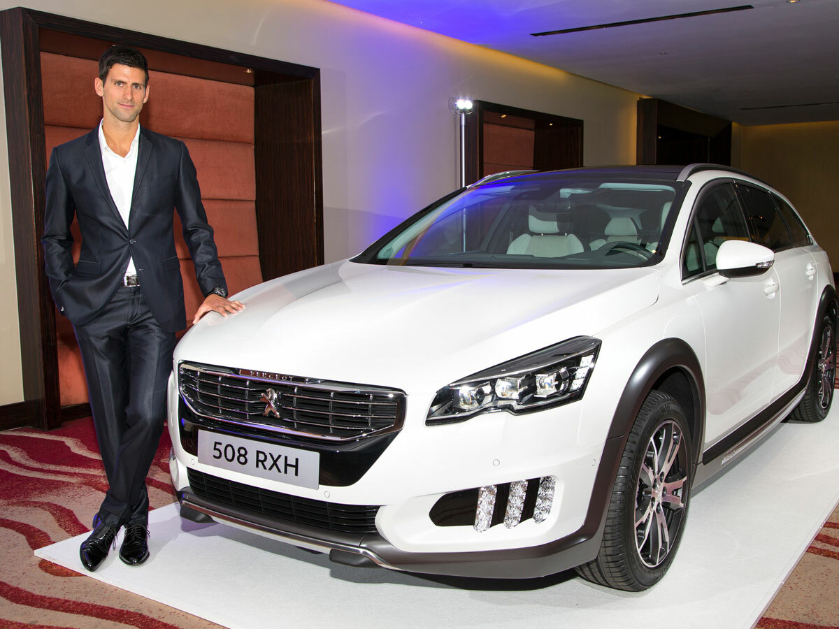 Novak Djokovic and the new Peugeot 508