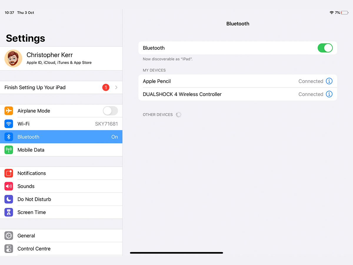 Pairing a PS4 controller with your iPad or iPhone 