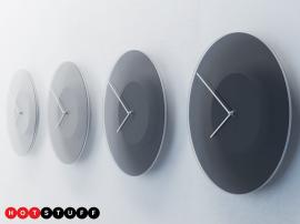 This stylish clock is all about light and shade