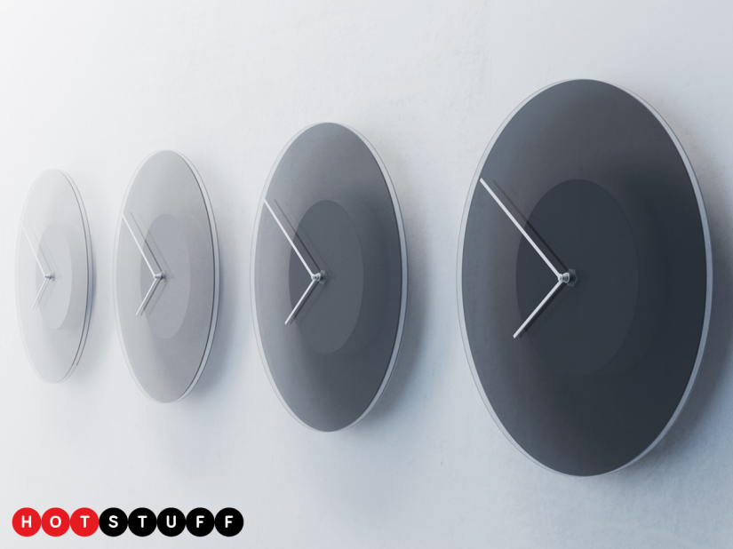 This stylish clock is all about light and shade