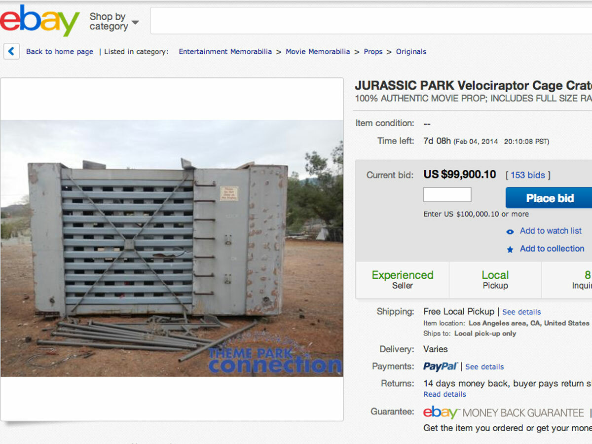 Jurassic Park’s raptor cage is for sale on eBay