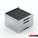 Stackable storage makes expanding the EzeeCube media center a breeze