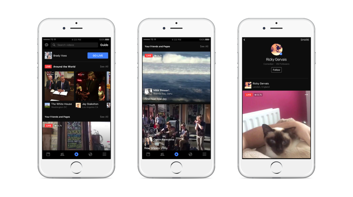 Facebook upgrades live streaming