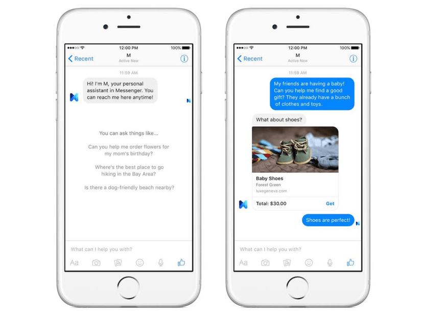 Facebook’s M is a human-supported virtual assistant inside Messenger