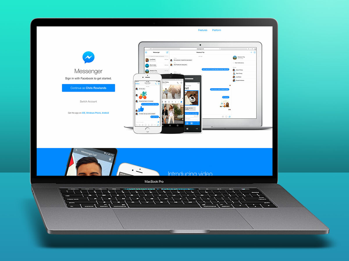 Access Messenger anywhere with the web version