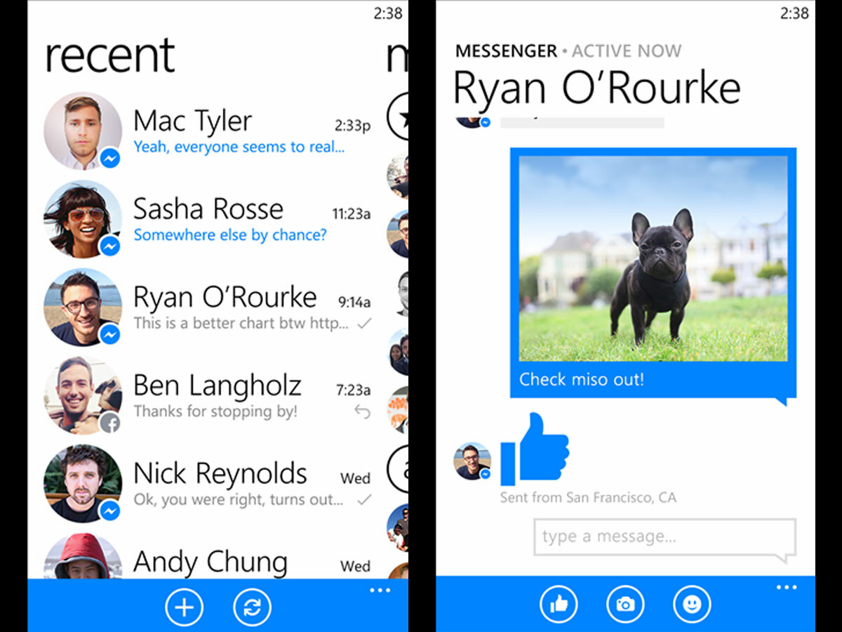 Facebook Messenger on Windows Phone
