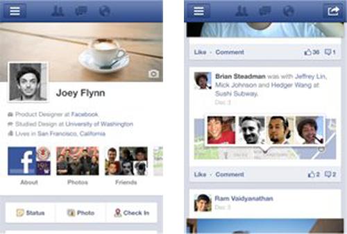 Facebook Timeline launches on iPhone and Android apps