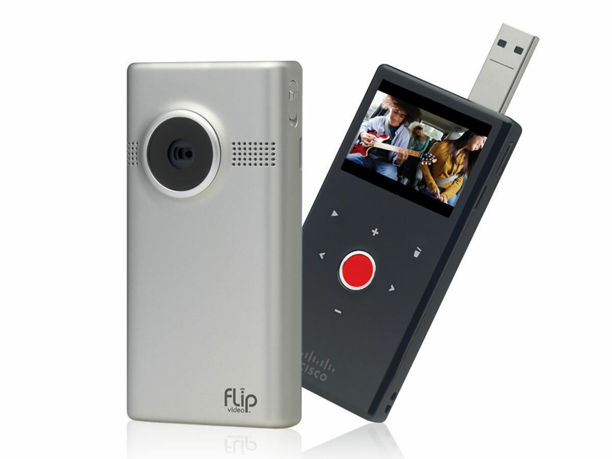 Flip video camera
