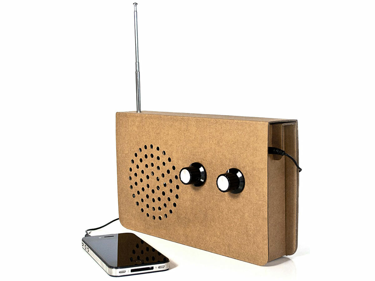 Cardboard radio/speaker