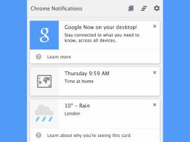 Google Now: now available on your desktop