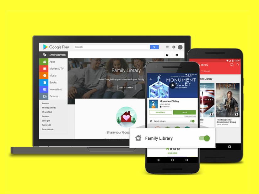 Play Store family sharing lets loved ones access your games, movies and books
