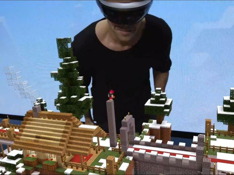 Microsoft debuts augmented reality Minecraft